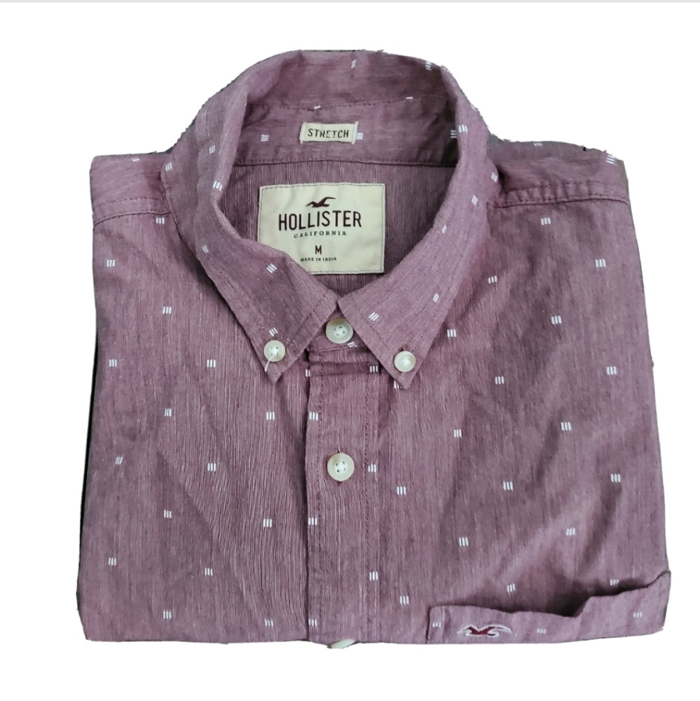 Hollister Pink Long Sleeve Button Down Shirt